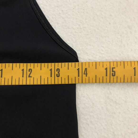 Lululemon Women Solid Black Cutout Open Back Mesh For The Run Tank Top Shirt 2 - Picture 4 of 9
